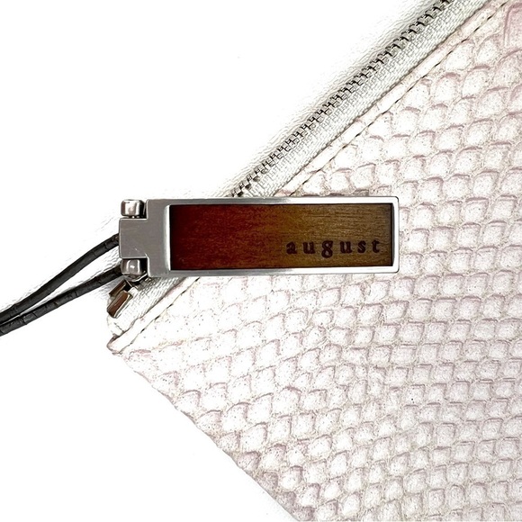 August Design Pink Clutch Banana Republic Leather Croc Alligator Bag New NWT - Picture 6 of 12